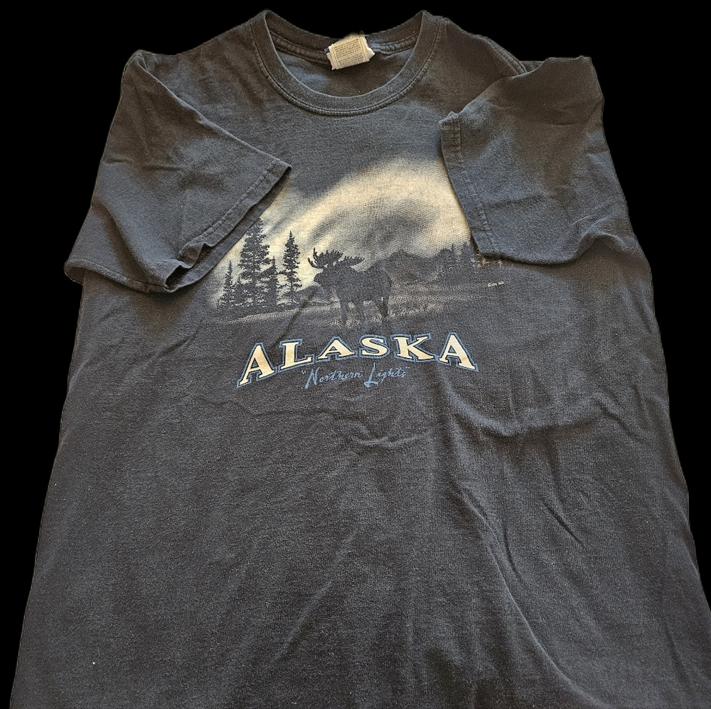 Alaska Northern Lights Graphic T-Shirt - Black
